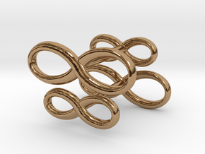 Cufflinks Infinity  Symbol 2x in Polished Brass