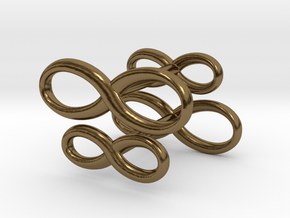 Cufflinks Infinity  Symbol 2x in Polished Bronze