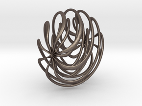 SPIRAL in Polished Bronzed Silver Steel