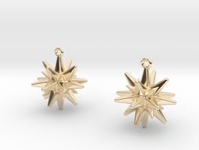 Christmas_Star Earrings  in 14K Yellow Gold