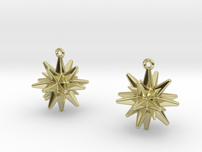 Christmas_Star Earrings  in 18k Gold Plated Brass