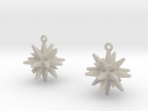 Christmas_Star Earrings  in Natural Sandstone