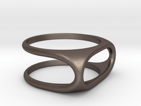 Nested Rings: Outer Ring (Size 10) in Polished Bronzed Silver Steel
