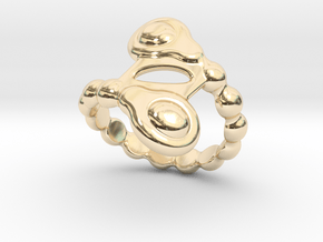 Spiral Bubbles Ring 16 - Italian Size 16 in 14K Yellow Gold