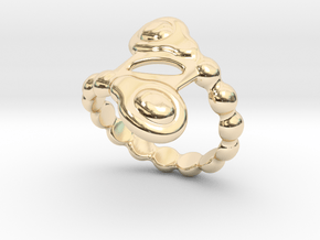Spiral Bubbles Ring 17 - Italian Size 17 in 14K Yellow Gold