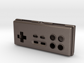 Game Controller case in Polished Bronzed Silver Steel