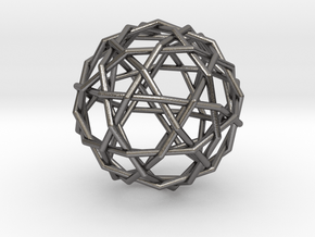 0461 Woven Truncated Icosahedron (U25) in Polished Nickel Steel