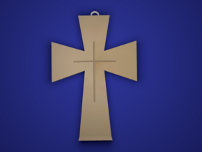 The Cross in 14k Gold Plated Brass