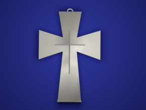 The Cross in Polished Silver