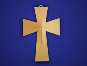 The Cross in Polished Brass