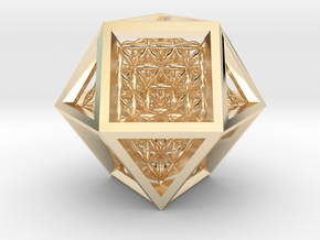 Super Vector Equilibrium in 14k Gold Plated Brass