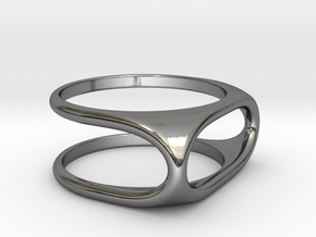 Nested Rings: Outer Ring (Size 10) in Fine Detail Polished Silver