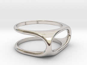 Nested Rings: Outer Ring (Size 10) in Rhodium Plated Brass