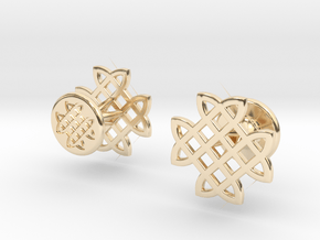 CELTIC KNOT CUFFLINKS in 14K Yellow Gold
