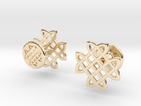 CELTIC KNOT CUFFLINKS in 14k Gold Plated Brass