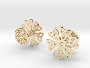 CELTIC KNOT CUFFLINKS 021116 in 14K Yellow Gold