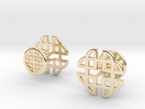 CELTIC KNOT CUFFLINKS 021316 in 14K Yellow Gold