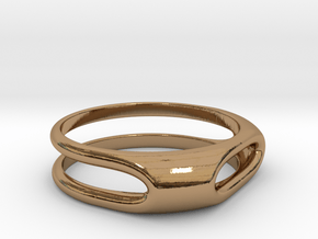 Nested Rings: Middle Ring (Size 10) in Polished Brass