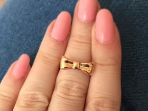 Bow Midi Ring in 14k Rose Gold Plated Brass