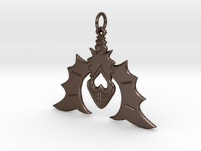 Batty For You Earring/Pendant (Single Unit) in Polished Bronze Steel