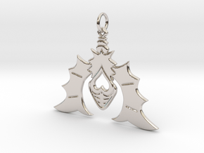 Batty For You Earring/Pendant (Single Unit) in Rhodium Plated Brass