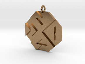 Triangles Pendant in Natural Brass