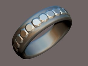 Gemstone Ring - US Size 9 in Polished Silver
