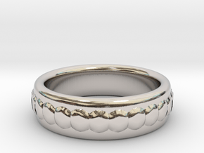 Gemstone Ring - US Size 9 in Rhodium Plated Brass