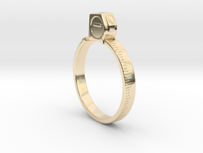Tape Measure Ring - US Size 09.5 in 14K Yellow Gold
