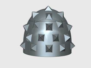 10x Spiked Pauldron - G:6a Shoulder Pad in Gray Fine Detail Plastic