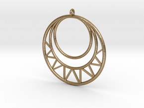 Circles Pendant in Polished Gold Steel