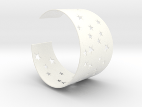 Starry Night Bracelet Ø58 mm/Ø2.283 inch S in White Processed Versatile Plastic