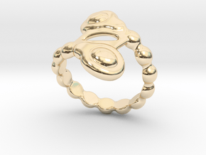Spiral Bubbles Ring 19 - Italian Size 19 in 14K Yellow Gold