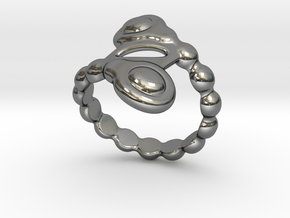 Spiral Bubbles Ring 19 - Italian Size 19 in Fine Detail Polished Silver