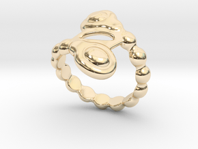 Spiral Bubbles Ring 20 - Italian Size 20 in 14K Yellow Gold