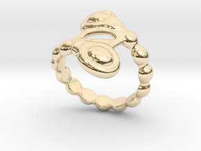 Spiral Bubbles Ring 23 - Italian Size 23 in 14K Yellow Gold