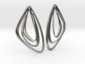 The Minimalist Earrings Set I (1 Pair) in Fine Detail Polished Silver