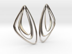 The Minimalist Earrings Set I (1 Pair) in Rhodium Plated Brass
