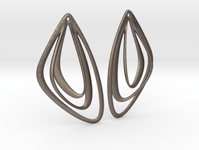 The Minimalist Earrings Set I (1 Pair) in Polished Bronzed Silver Steel