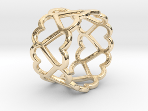 The Ring of Hearts (14 Hearts) Size: US 9 1/2 in 14K Yellow Gold