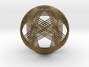 Woven Sphere in Polished Bronze