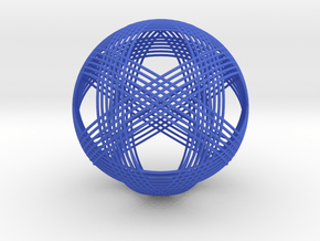 Woven Sphere in Blue Processed Versatile Plastic