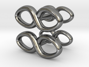 Cufflinks Infinity Symbol 2x in Polished Silver