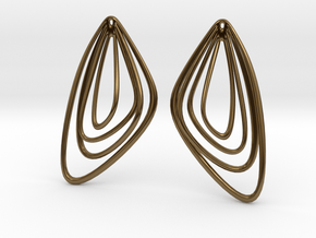 The Minimalist Earrings Set II (1Pair) in Polished Bronze