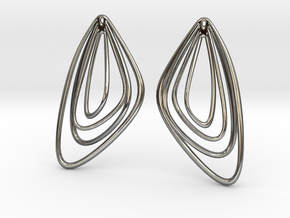The Minimalist Earrings Set II (1Pair) in Fine Detail Polished Silver