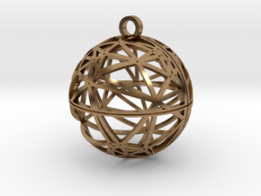 Craters of Callisto Pendant in Natural Brass