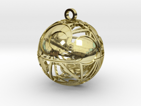 Craters of Iapetus Pendant in 18K Gold Plated