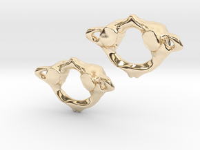 C1 Atlas Anatomical Earrings in 14k Gold Plated Brass