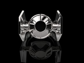 Imperial TIE Advanced x1 in Fine Detail Polished Silver: 9 / 59