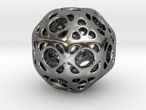 hydrangea ball 01 in Fine Detail Polished Silver